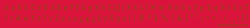 Chinatwn Font – Brown Fonts on Red Background