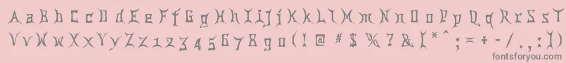 Chinatwn Font – Gray Fonts on Pink Background
