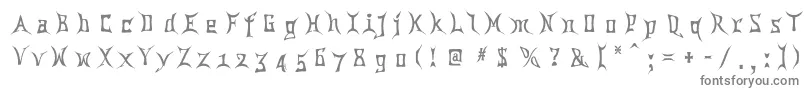 Czcionka Chinatwn – szare czcionki