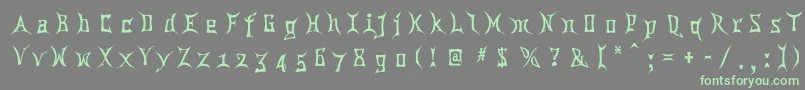 Chinatwn Font – Green Fonts on Gray Background