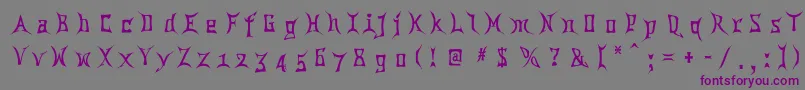 Chinatwn Font – Purple Fonts on Gray Background