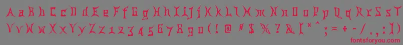 Chinatwn Font – Red Fonts on Gray Background