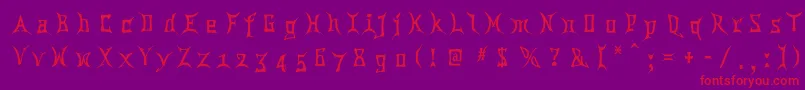 Chinatwn Font – Red Fonts on Purple Background