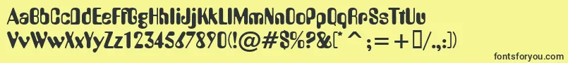 Yells Font – Black Fonts on Yellow Background