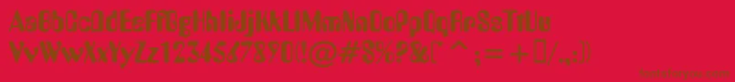 Yells Font – Brown Fonts on Red Background