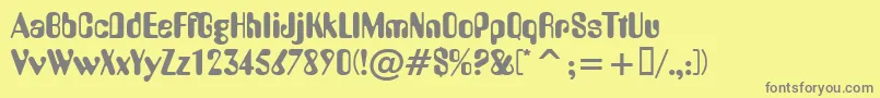 Yells Font – Gray Fonts on Yellow Background