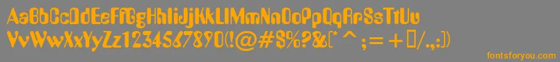 Yells Font – Orange Fonts on Gray Background