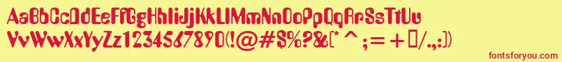 Yells Font – Red Fonts on Yellow Background