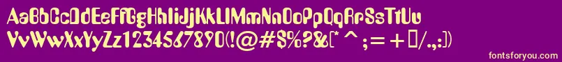 Yells Font – Yellow Fonts on Purple Background