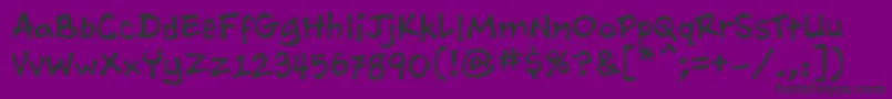 AshcanbbReg Font – Black Fonts on Purple Background