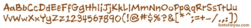 Шрифт AshcanbbReg – коричневые шрифты на белом фоне