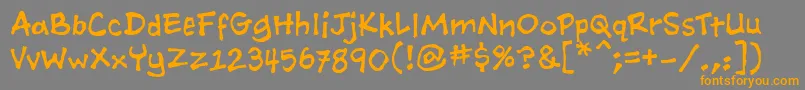 AshcanbbReg Font – Orange Fonts on Gray Background