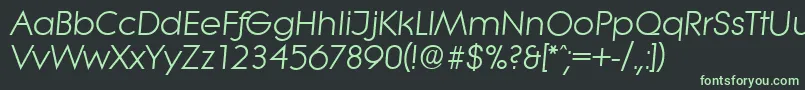 LiteraserialItalic Font – Green Fonts on Black Background