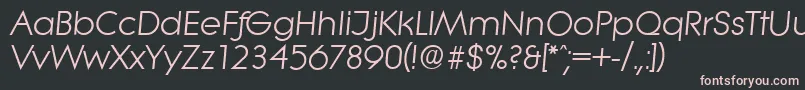 LiteraserialItalic Font – Pink Fonts on Black Background