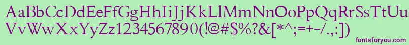 Thryn Font – Purple Fonts on Green Background