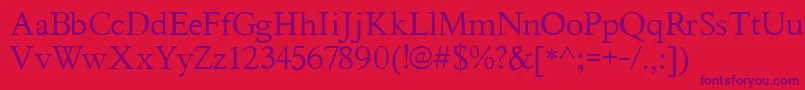 Thryn Font – Purple Fonts on Red Background