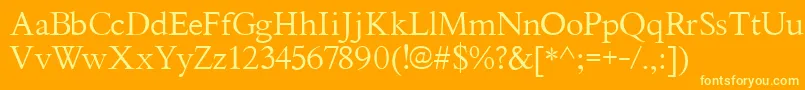 Thryn Font – Yellow Fonts on Orange Background