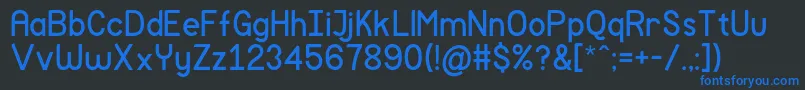 MockupRegular Font – Blue Fonts on Black Background