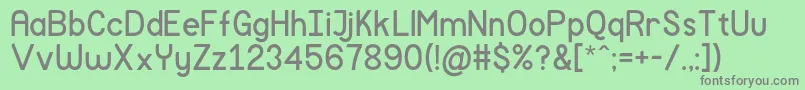 MockupRegular Font – Gray Fonts on Green Background