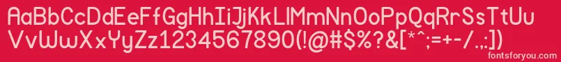 MockupRegular Font – Pink Fonts on Red Background