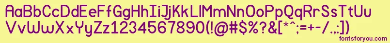 MockupRegular Font – Purple Fonts on Yellow Background