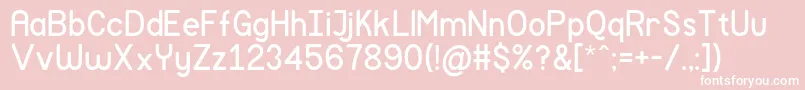 フォントMockupRegular – ピンクの背景に白い文字