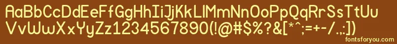 MockupRegular Font – Yellow Fonts on Brown Background