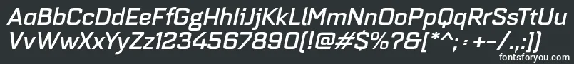 Quarcaextmediumitalic Font – White Fonts on Black Background