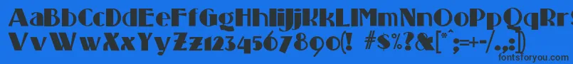 Standingroomonly Font – Black Fonts on Blue Background