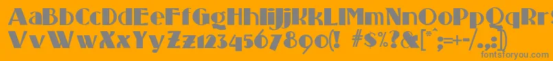 Standingroomonly Font – Gray Fonts on Orange Background