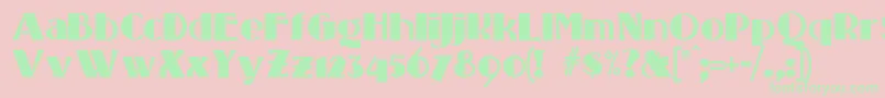 Standingroomonly Font – Green Fonts on Pink Background