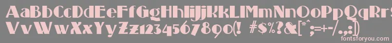 Standingroomonly Font – Pink Fonts on Gray Background