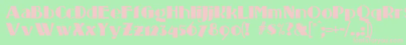 Standingroomonly Font – Pink Fonts on Green Background