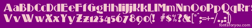 Standingroomonly Font – Pink Fonts on Purple Background