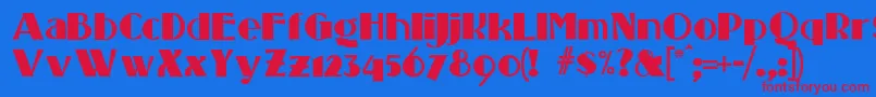 Шрифт Standingroomonly – красные шрифты на синем фоне