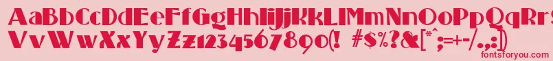 Standingroomonly Font – Red Fonts on Pink Background