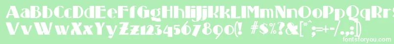 Standingroomonly Font – White Fonts on Green Background