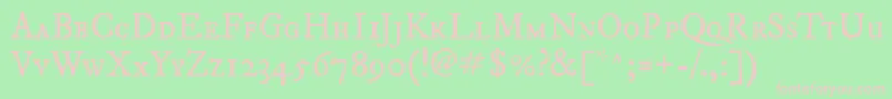 Imfepisc28p Font – Pink Fonts on Green Background