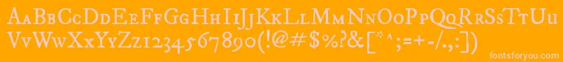 Imfepisc28p Font – Pink Fonts on Orange Background