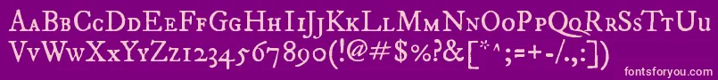 Imfepisc28p Font – Pink Fonts on Purple Background