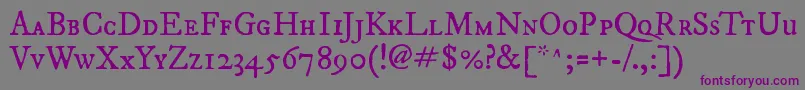 Imfepisc28p Font – Purple Fonts on Gray Background