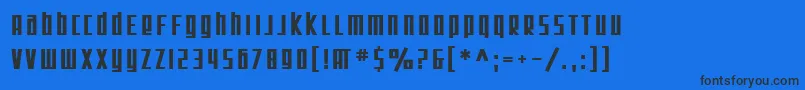 SfSquareRootBold Font – Black Fonts on Blue Background