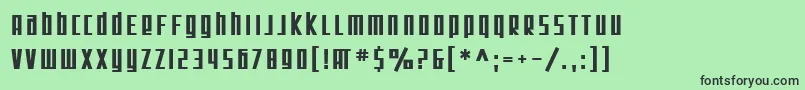 Шрифт SfSquareRootBold – чёрные шрифты на зелёном фоне