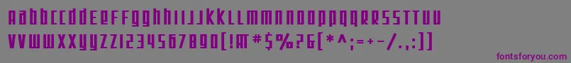 SfSquareRootBold Font – Purple Fonts on Gray Background