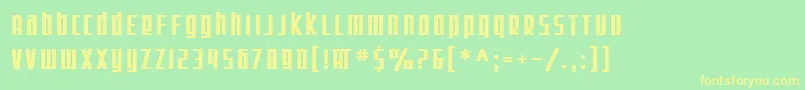 SfSquareRootBold Font – Yellow Fonts on Green Background