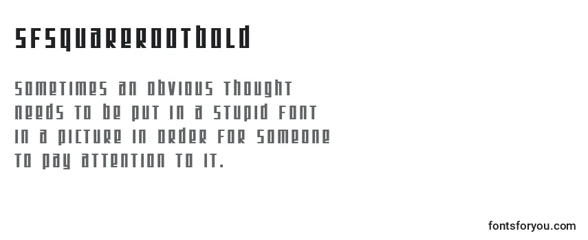 SfSquareRootBold Font