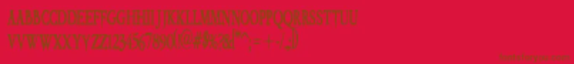 Lisätietoja VtcEmbraceRegular-fontista VtcEmbraceRegular-fontti – ruskeat fontit punaisella taustalla