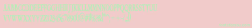 VtcEmbraceRegular Font – Green Fonts on Pink Background