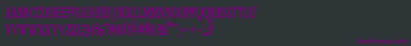 Шрифт VtcEmbraceRegular – фиолетовые шрифты на чёрном фоне