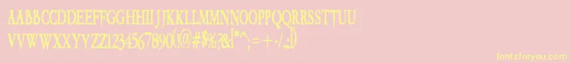 More about VtcEmbraceRegular Font VtcEmbraceRegular Font – Yellow Fonts on Pink Background